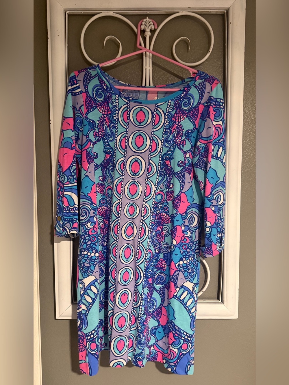 Lilly Pulitzer Multicolor Floral Print with Gold Logo